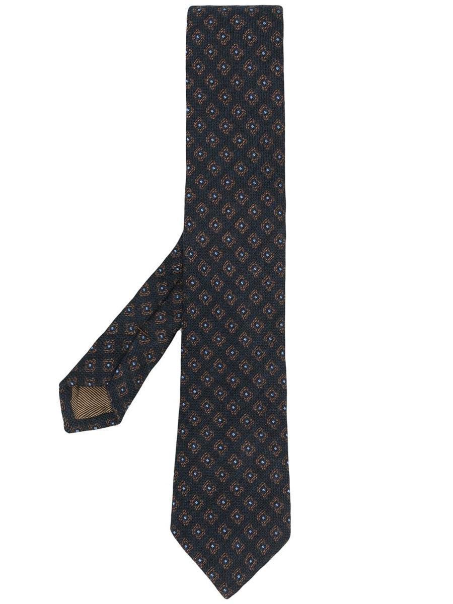 Church'S Wool Silk Printed Tie 8 Cm Flowers Accessories in Blue