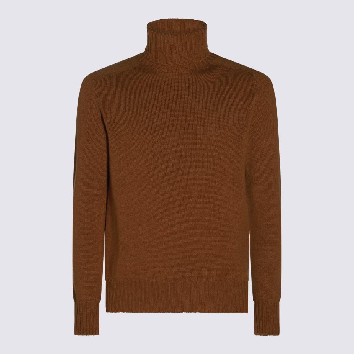 Malo Brown Wool Knitwear in Red