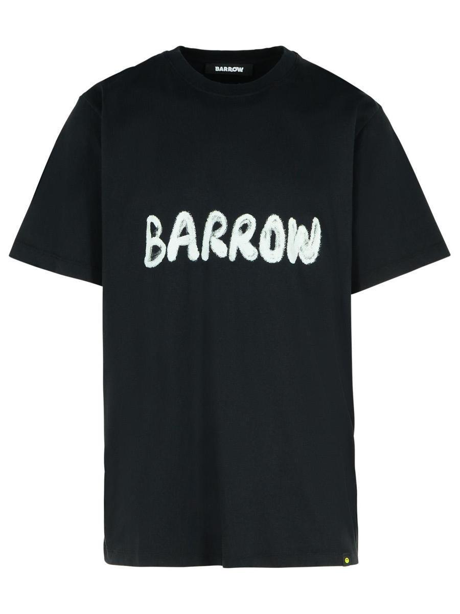 Barrow Black Cotton T-Shirt in Black