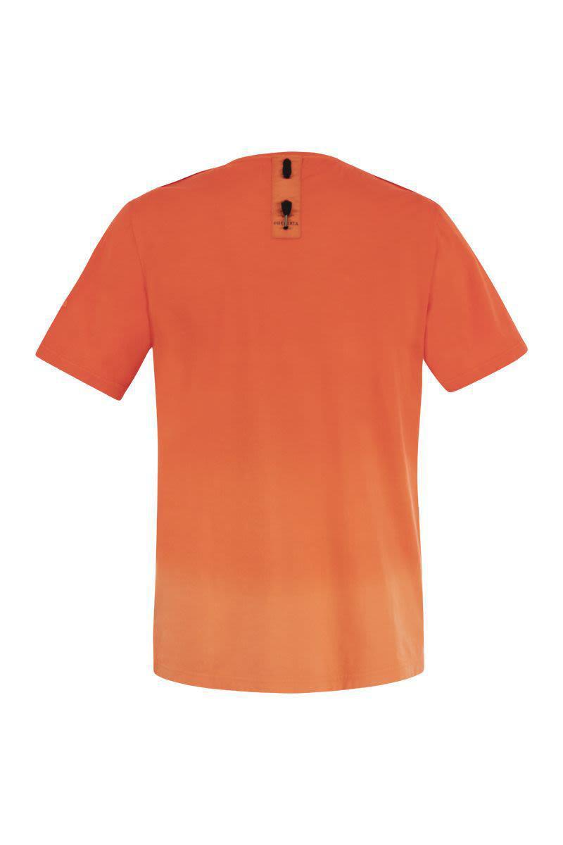 Premiata Cotton T-Shirt With Logo in Orange