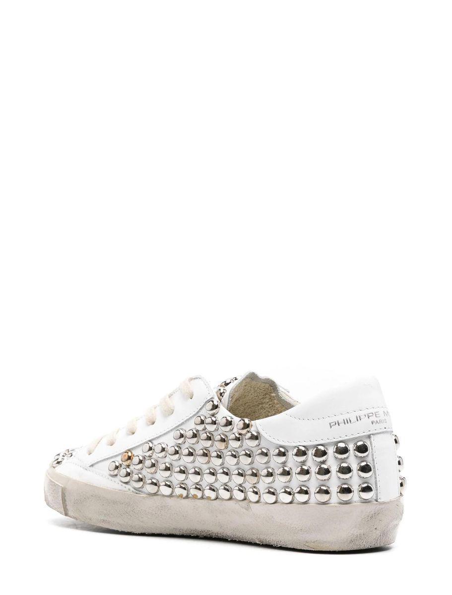 Philippe Model Prsx Low Goujons White Sneaker in White