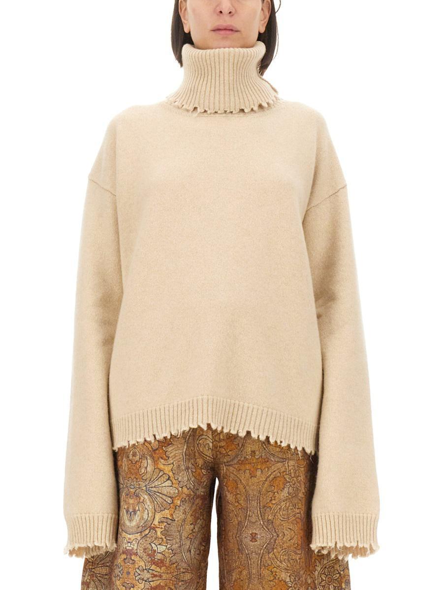 Uma Wang Turtleneck Shirt in Beige