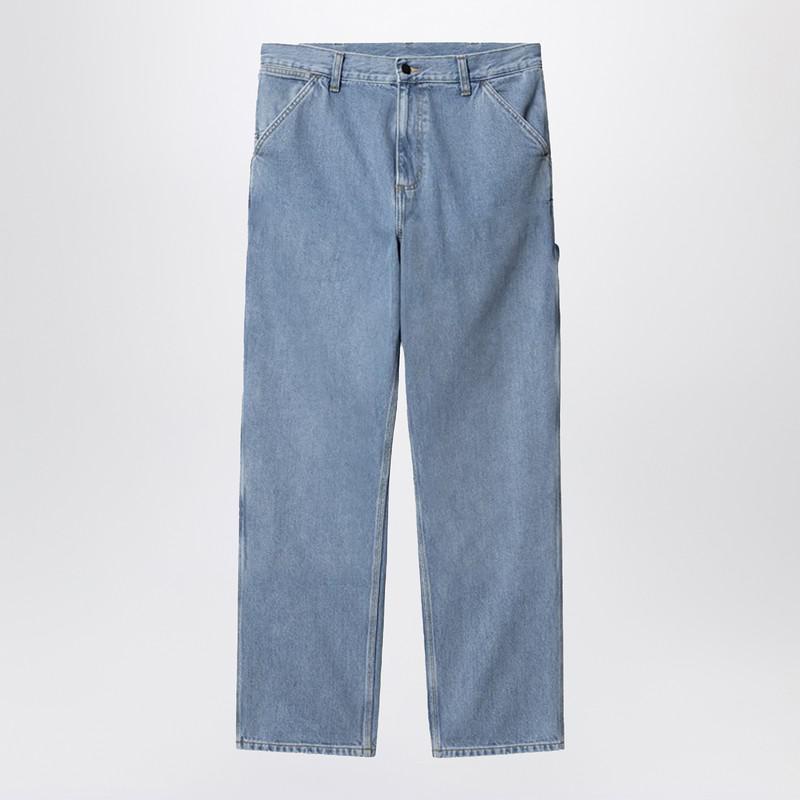 Carhartt Wip Single Knee Pant Blue In Cotton