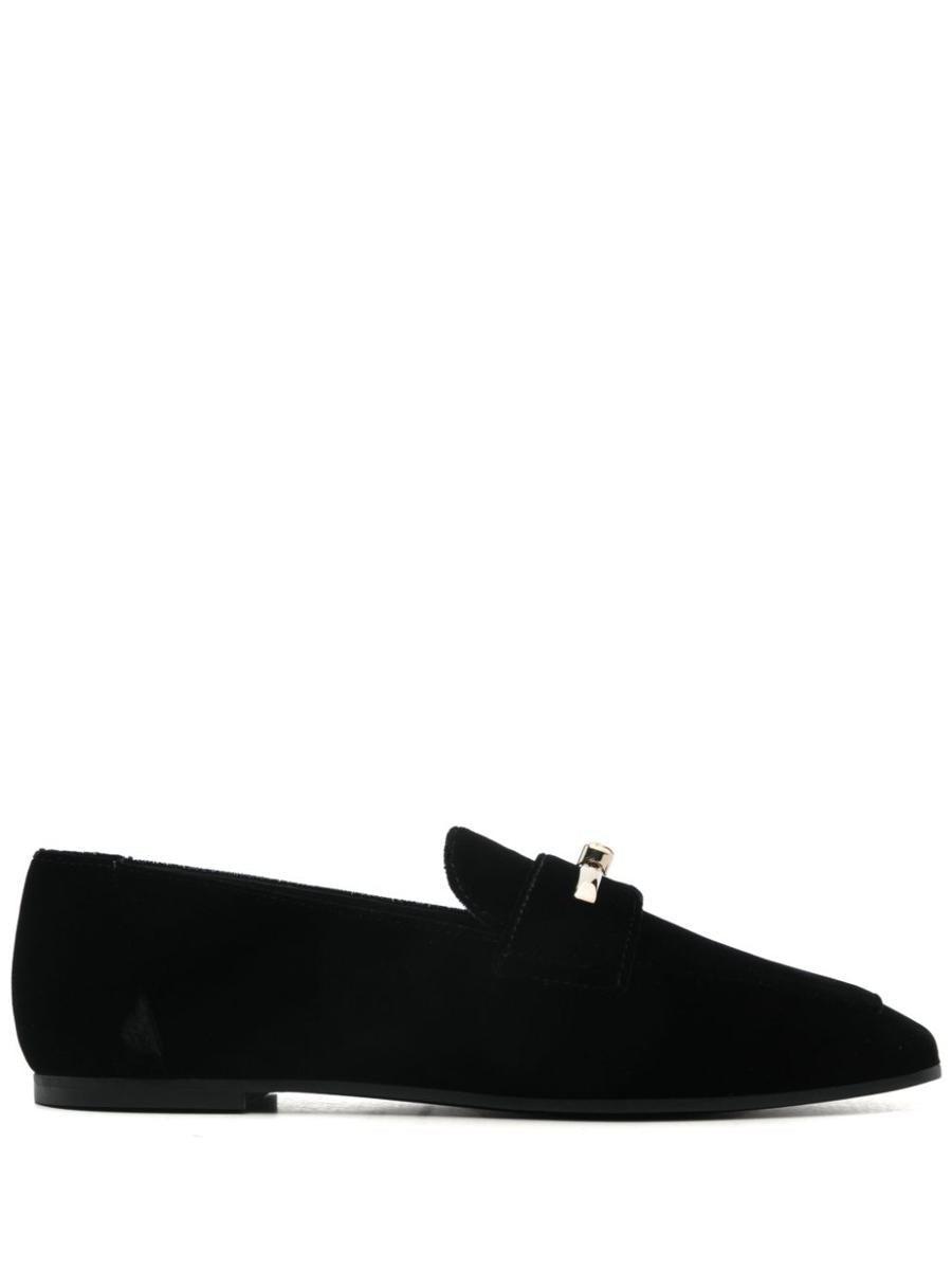 Ea7 Emporio Armani Velvet Loafers in Black