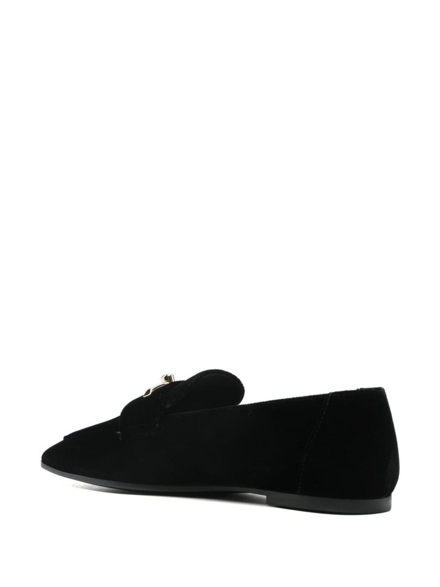 Ea7 Emporio Armani Velvet Loafers in Black