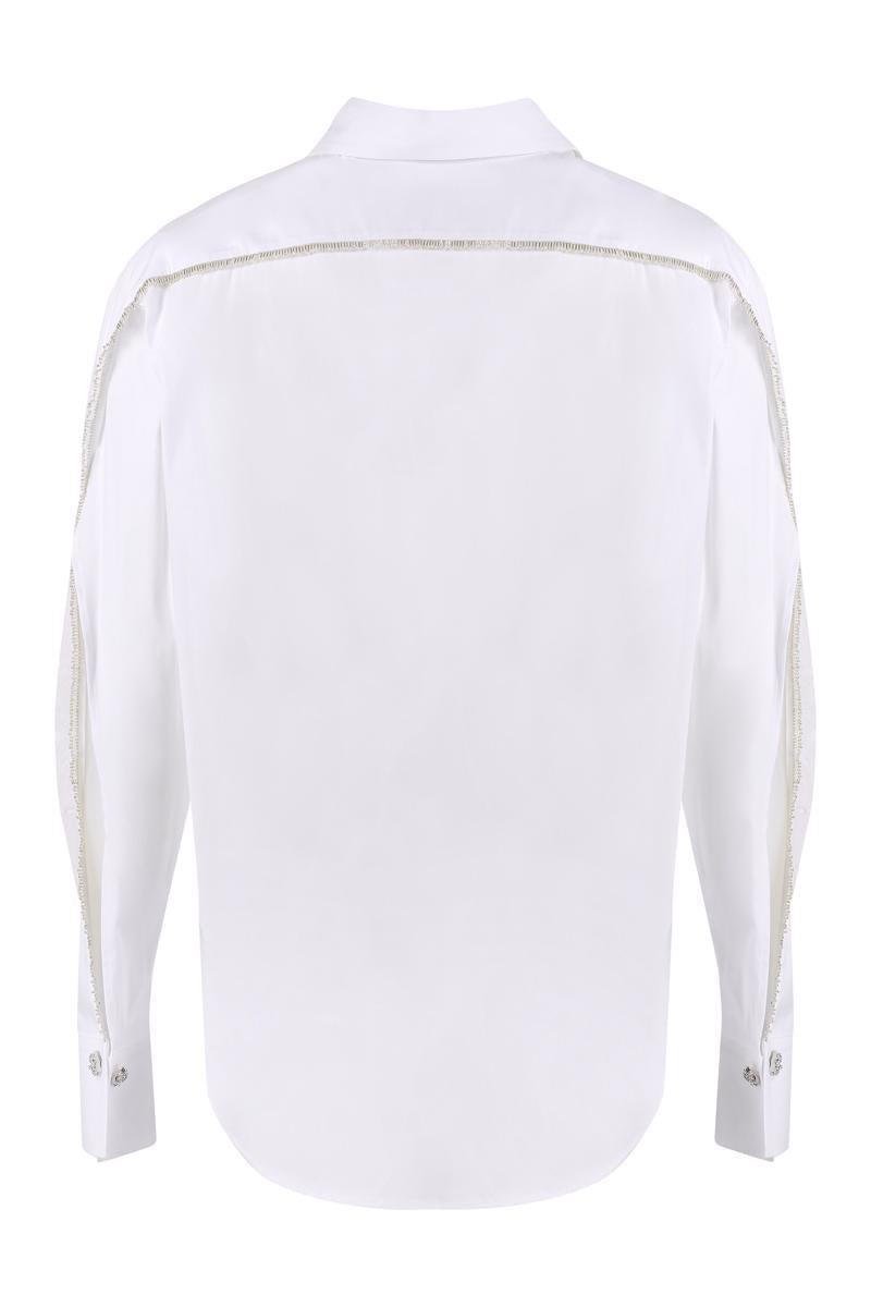 Genny Stretch Poplin Shirt in White