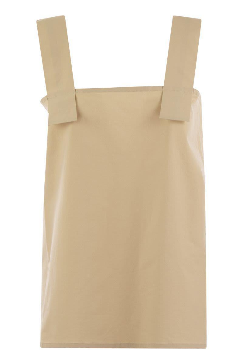 Antonelli Cotton Flared Top in Beige