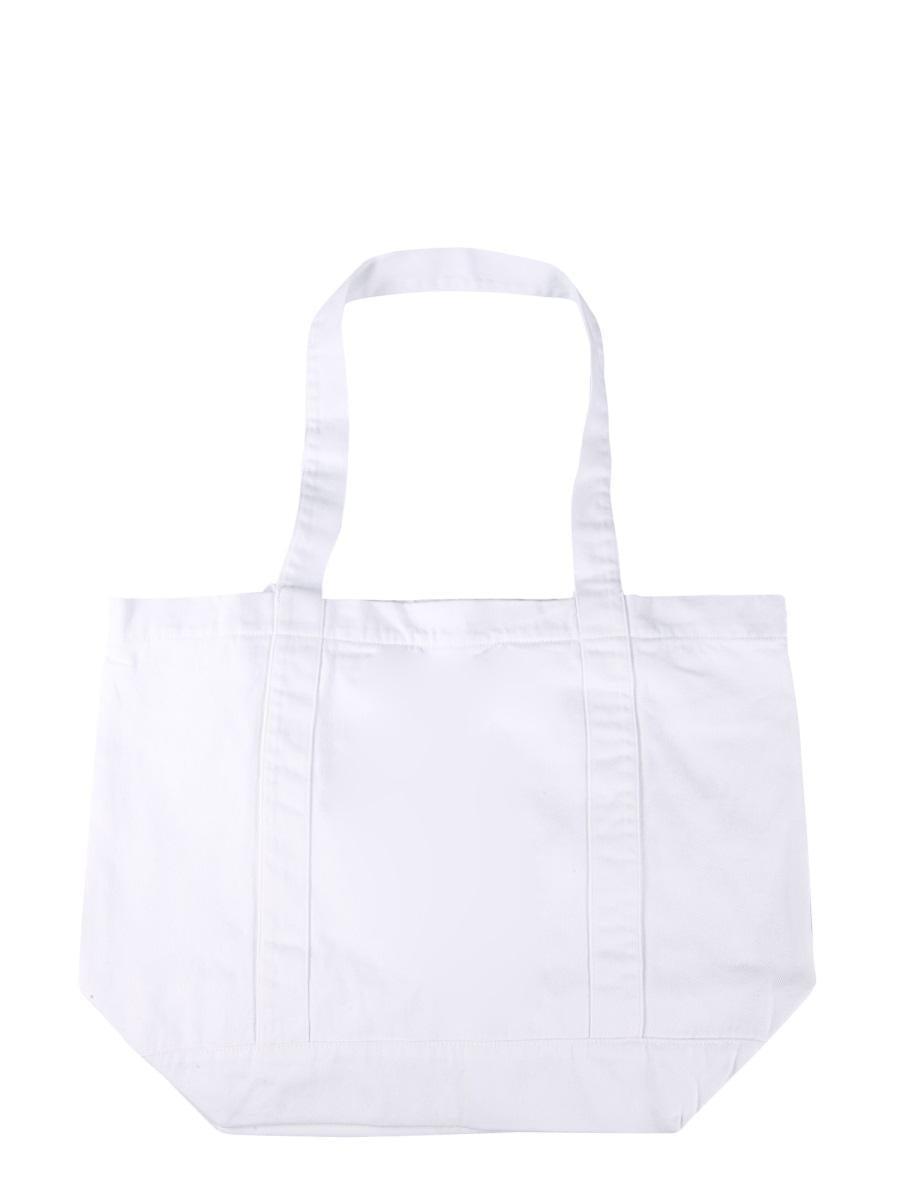 Raf Simons Logo Shopping Bag in White