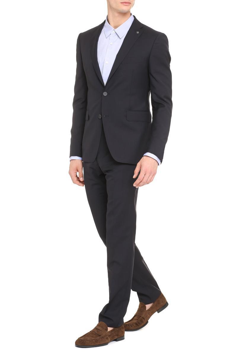 Tagliatore Virgin Wool Two Piece Suit in Blue