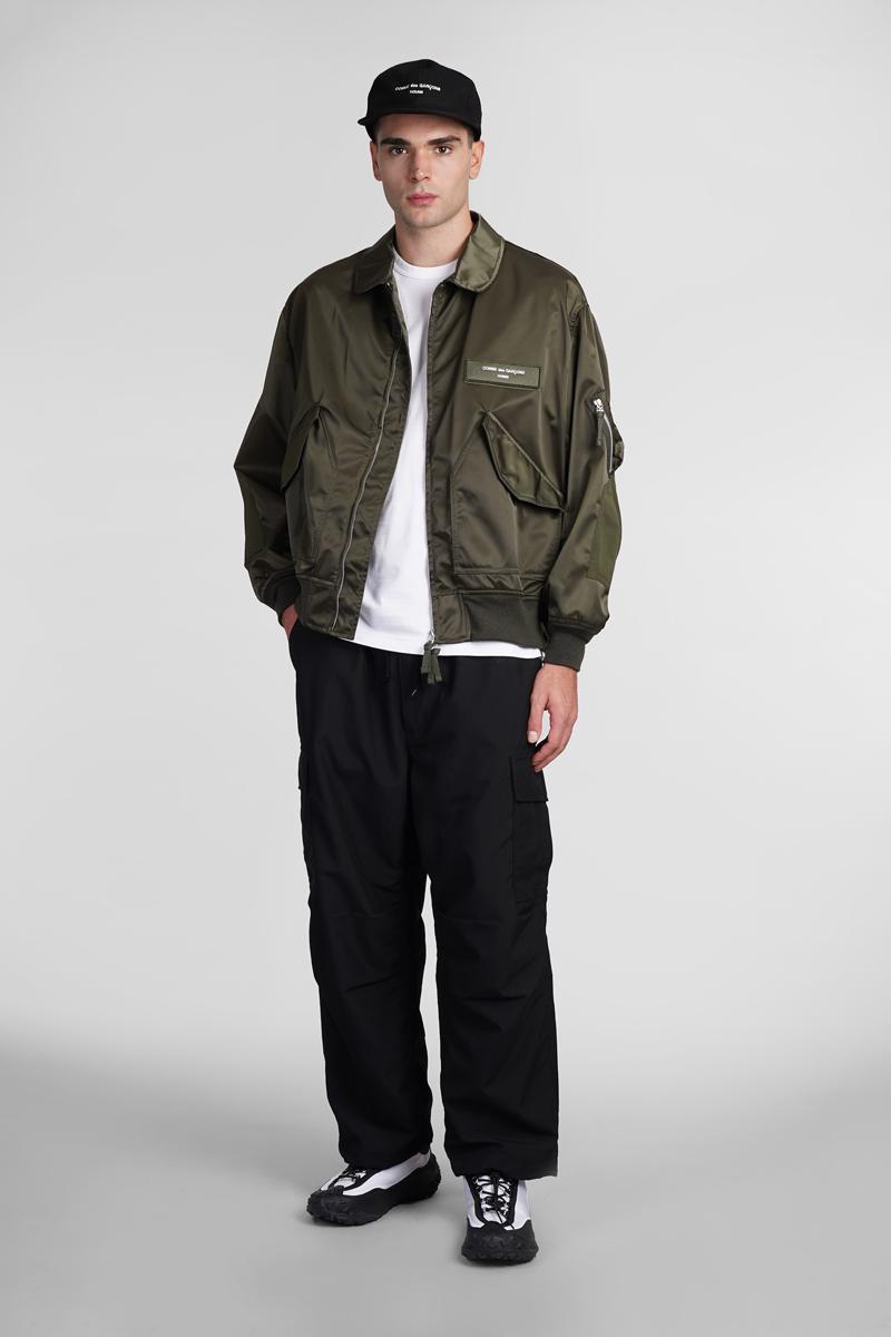 Bomber In Green Nylon