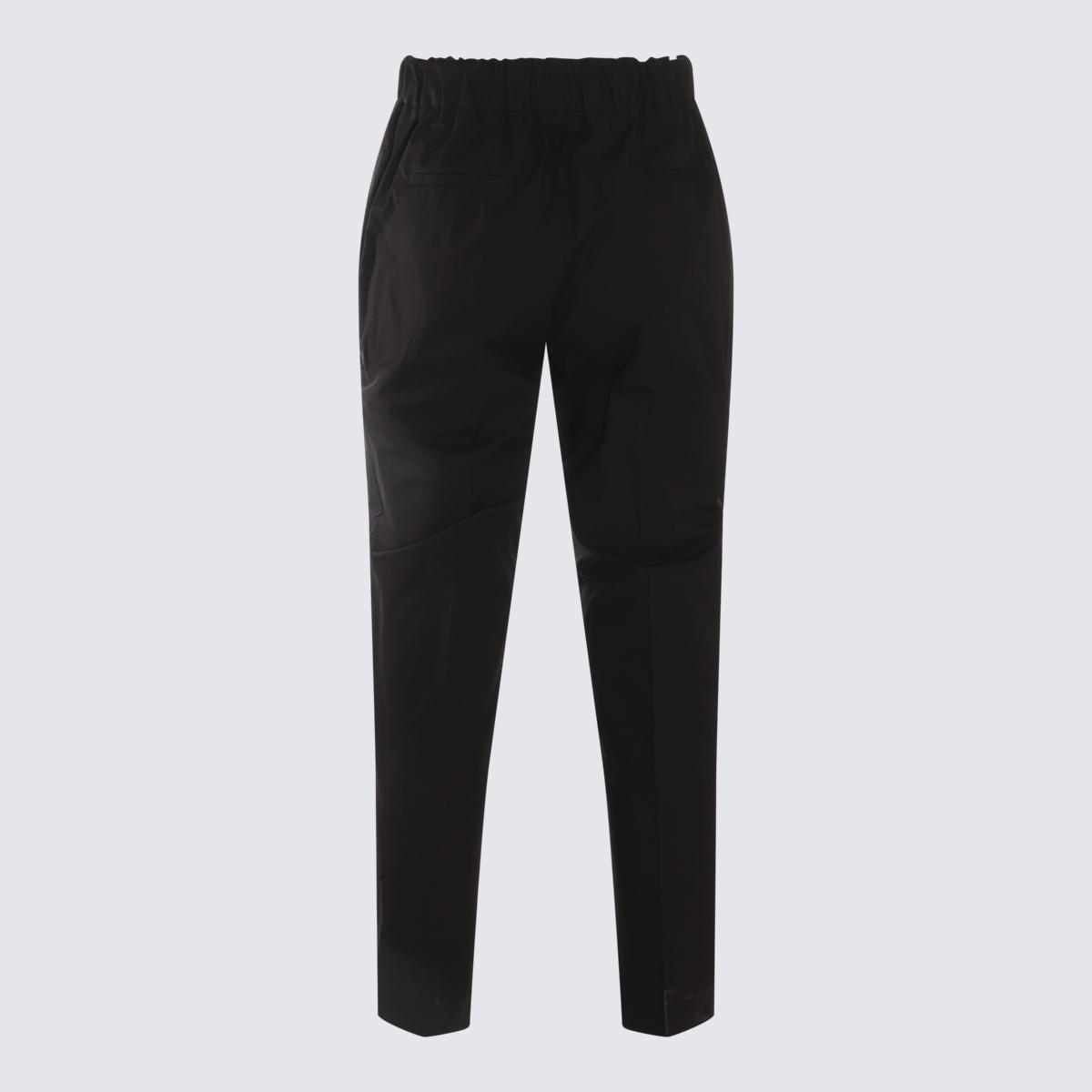 Antonelli Black Cotton Pants in Black