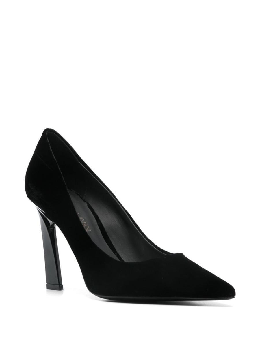 Ea7 Emporio Armani Velvet Pumps in Black