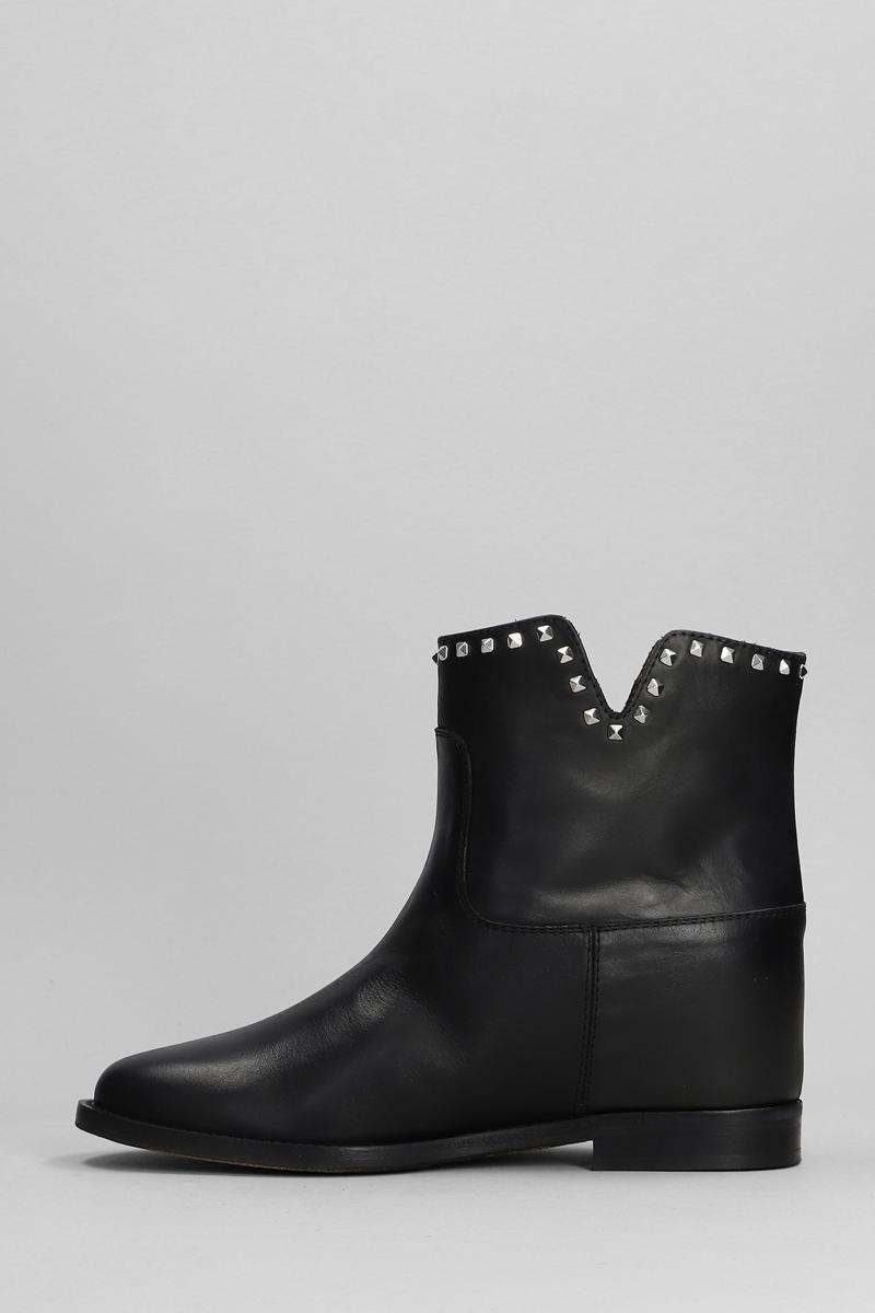 Via Roma 15 Ankle Boots Inside Wedge in Black