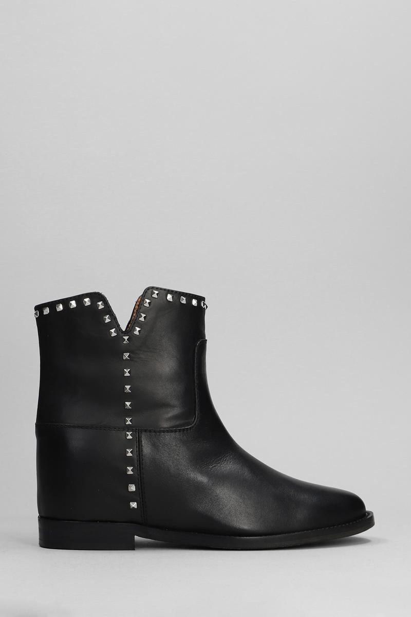 Via Roma 15 Ankle Boots Inside Wedge in Black