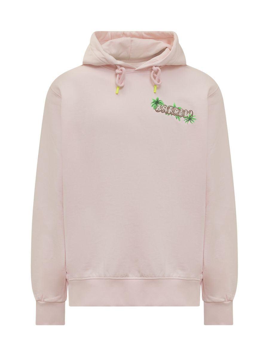 Barrow Sweatshirt With Logo Print Unisex in Pink