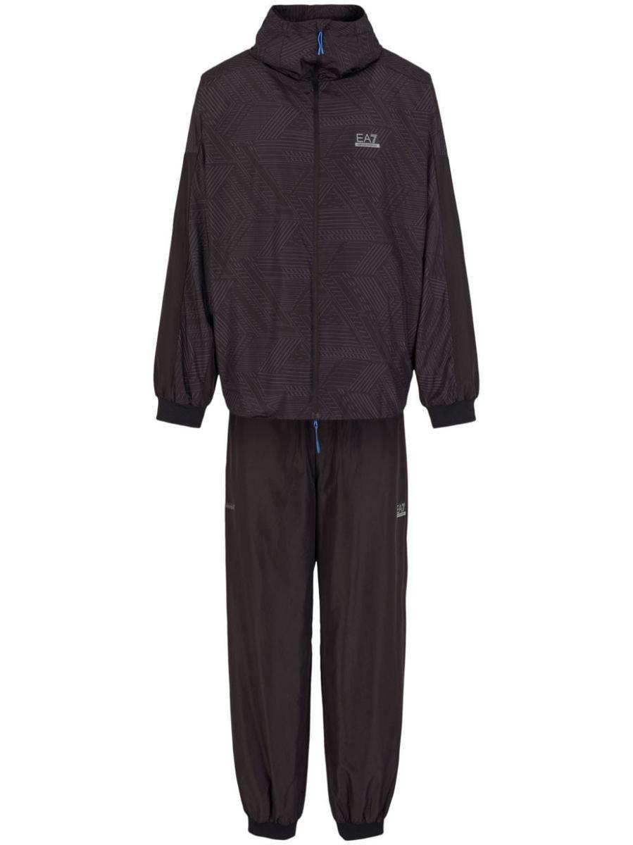 Ea7 Emporio Armani Logo Tracksuit in Brown