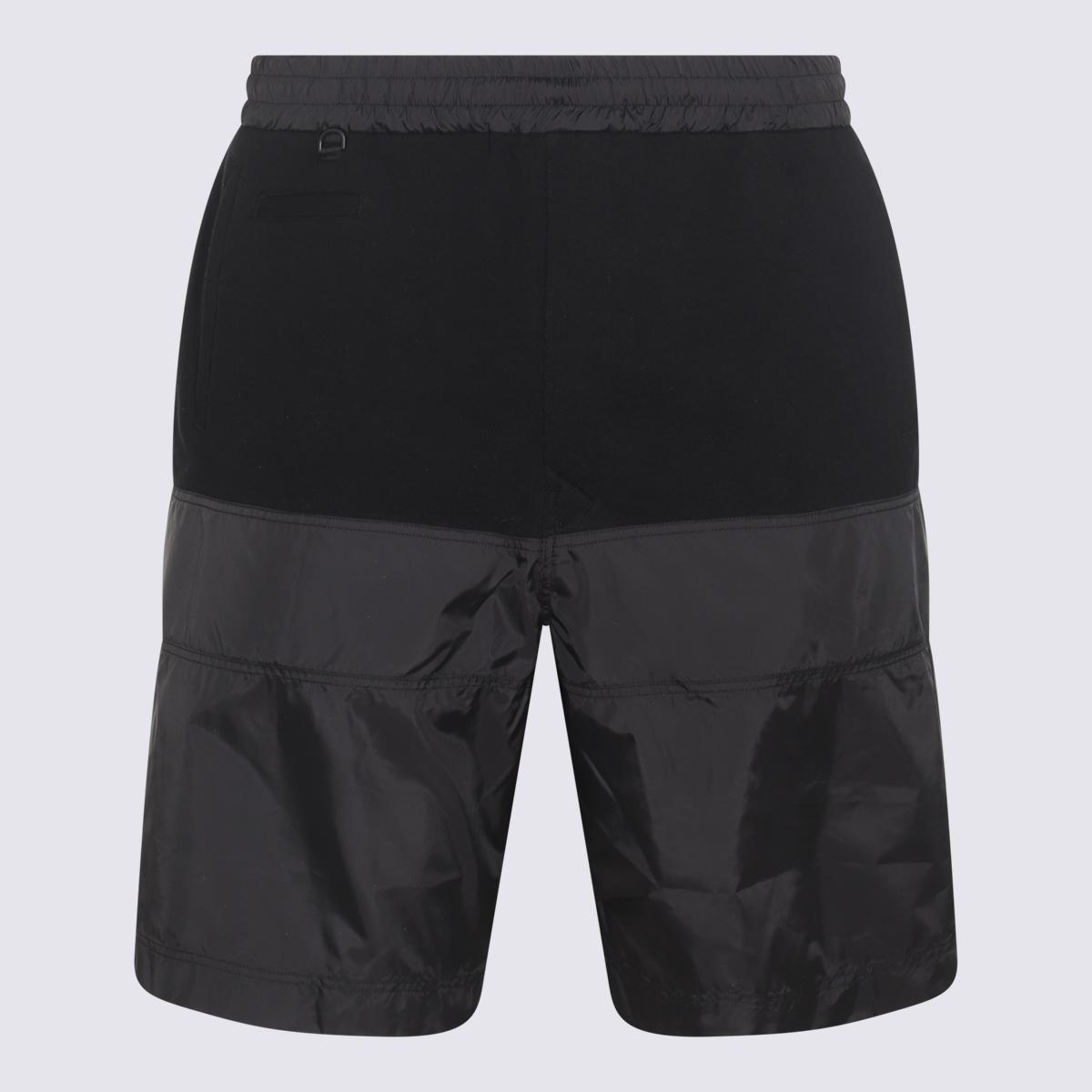 Undercover Black Cotton Shorts in Multicolor