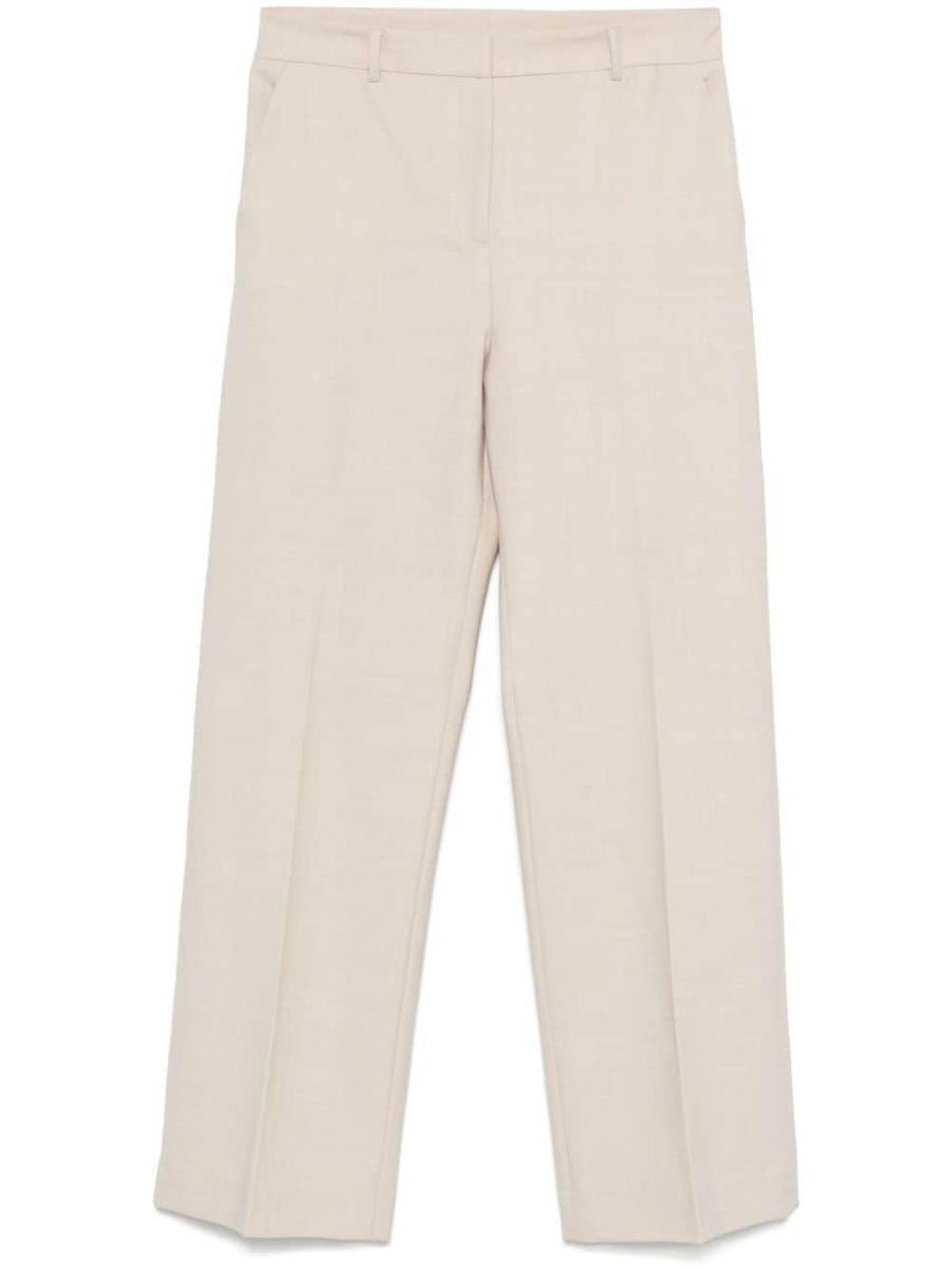 Antonelli Robinia Pants In A Wool Blend With Mid-Rise Waist in White