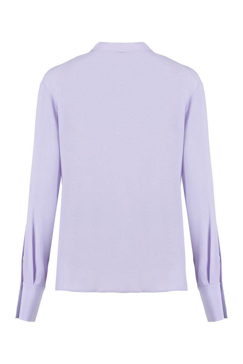 Genny Crepe De Chine Shirt in Purple