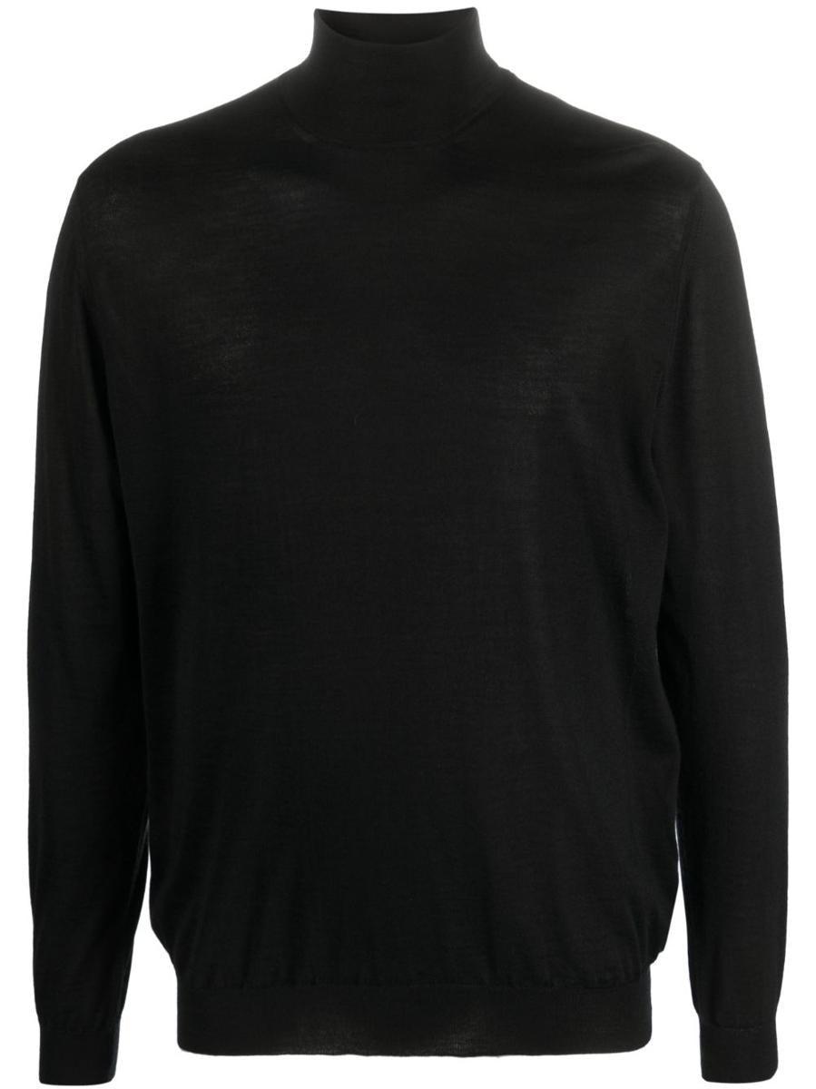 Malo Turtleneck Sweater in Black