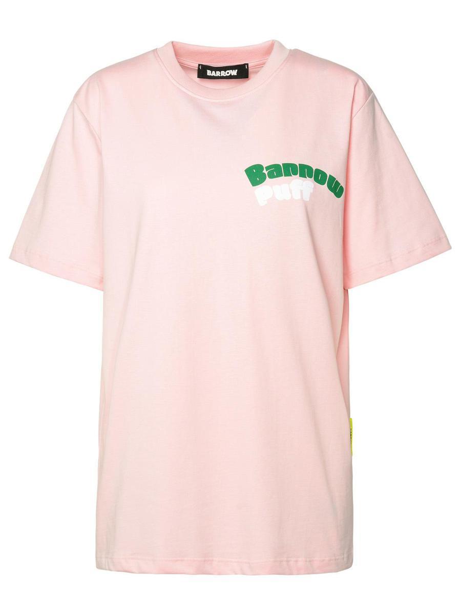 Barrow Pink Cotton T-Shirt in Pink