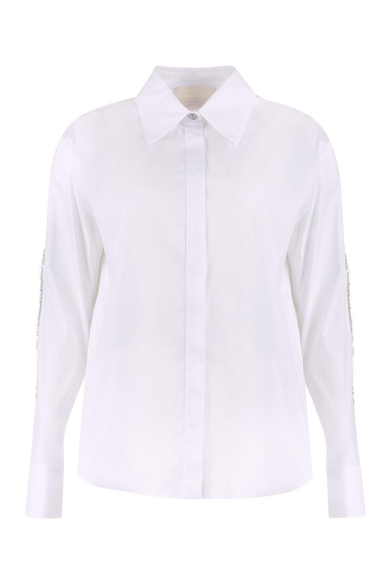 Genny Stretch Poplin Shirt in White