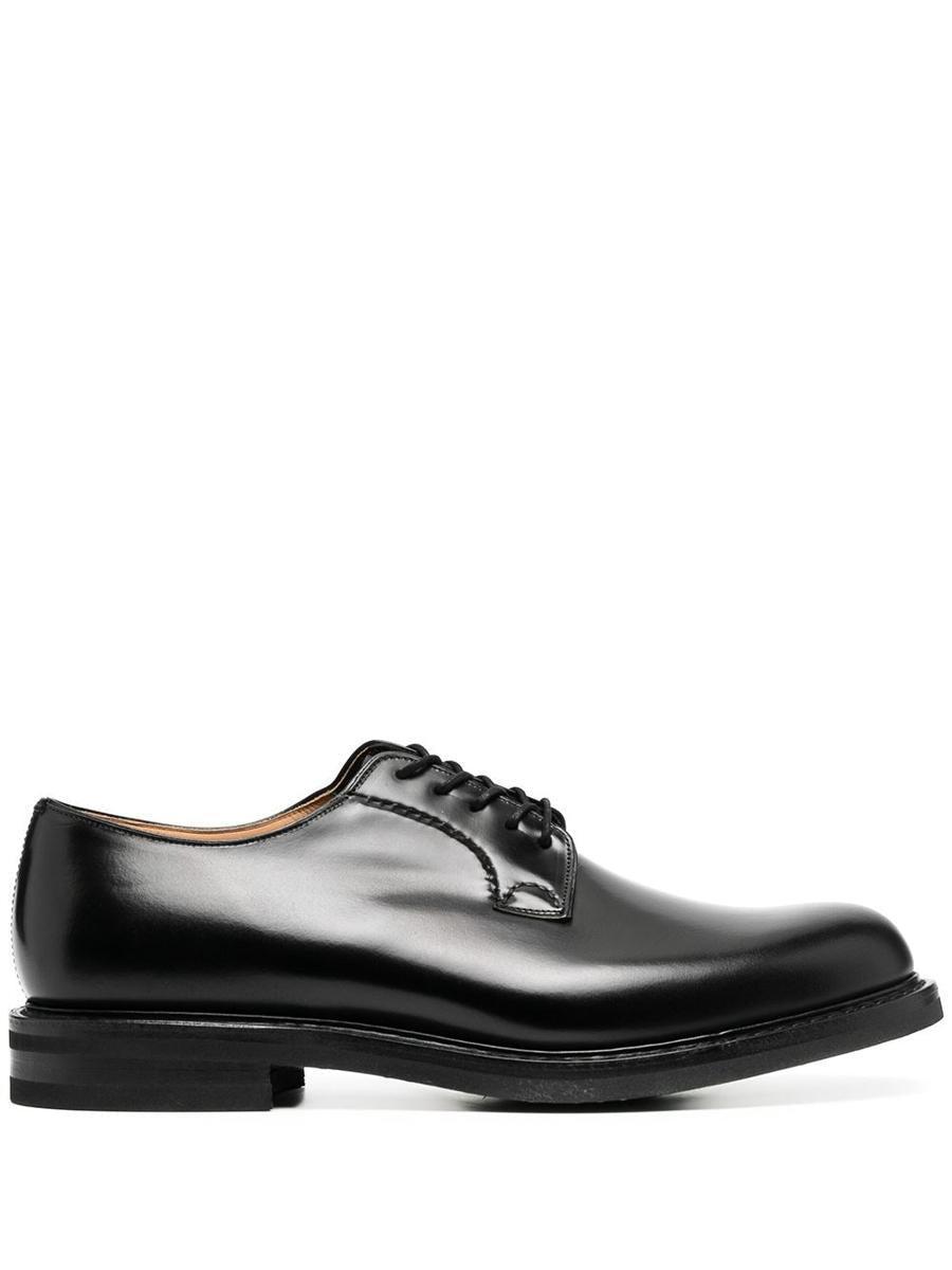 Church'S Shannon Brushed Leather Derby Shoes in Black