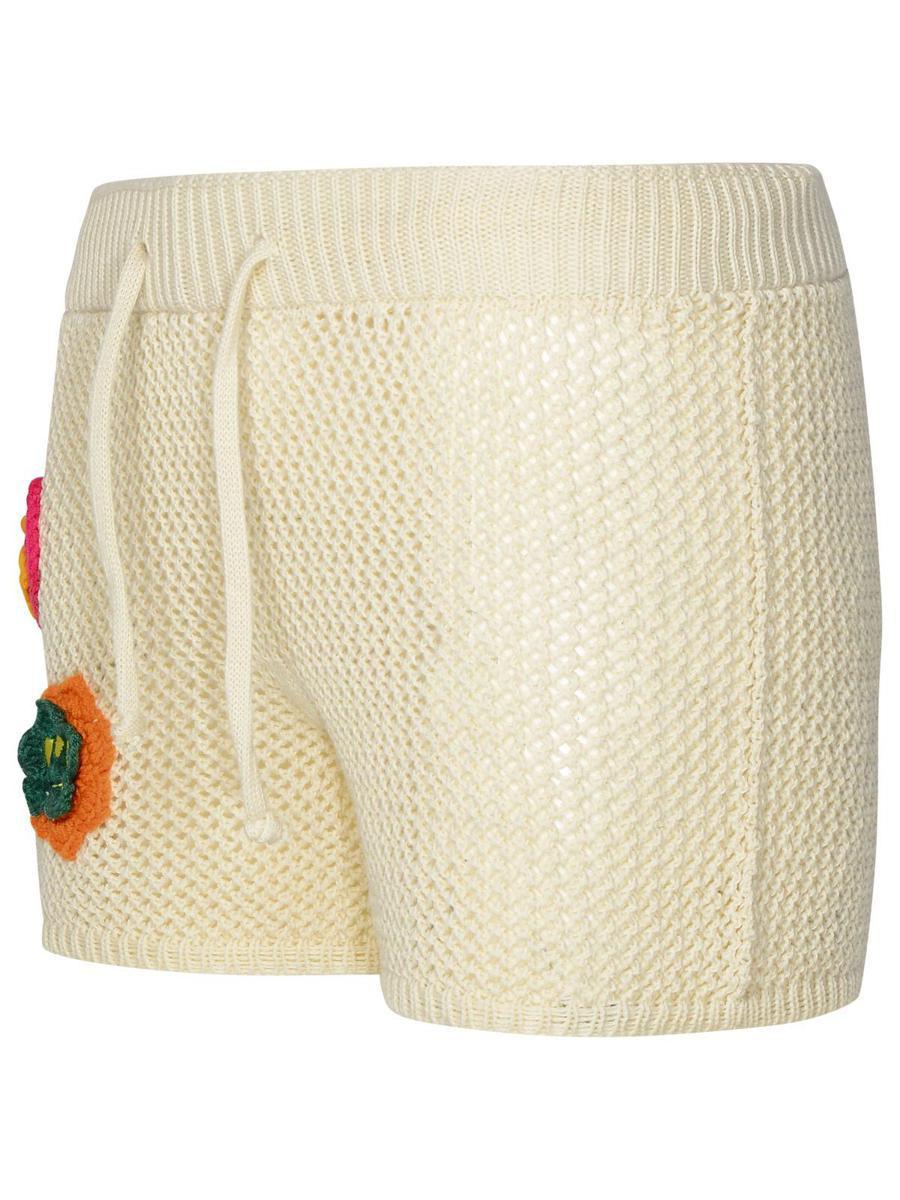 Barrow Ivory Cotton Shorts in Beige