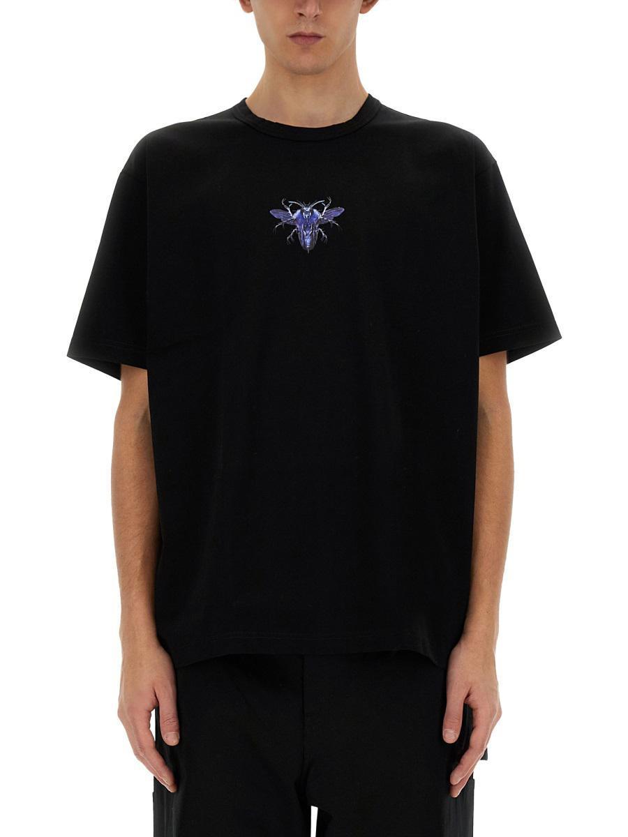 Junya Watanabe T-Shirt With Print in Black