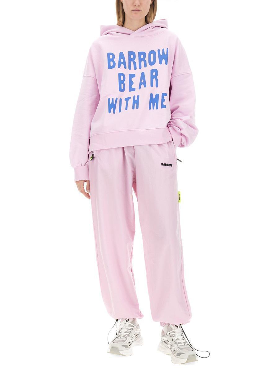 Barrow Sweatshirt With Logo in Pink