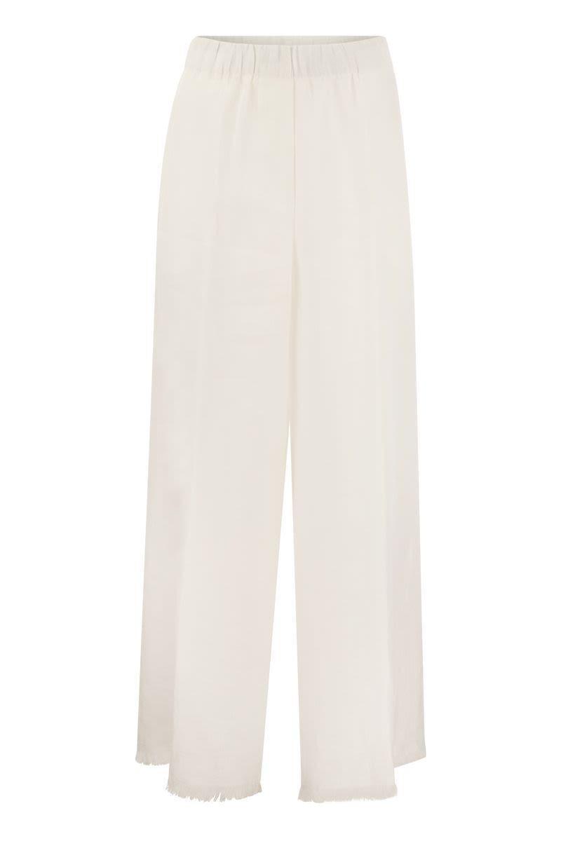 Antonelli Ryan - Loose Linen Trousers in Beige