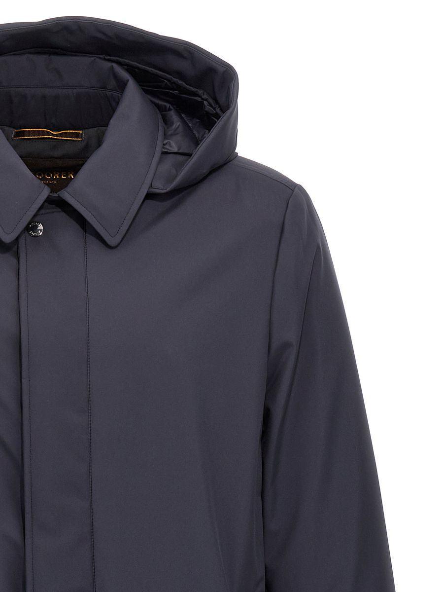 Moorer Navy Blue Coat in Blue