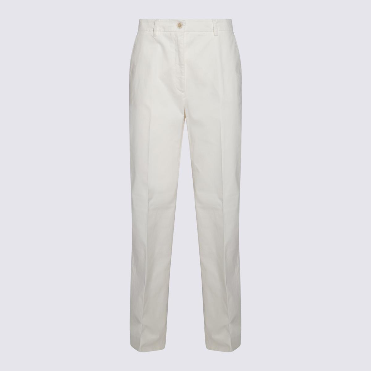 Antonelli White Cotton Pants in White