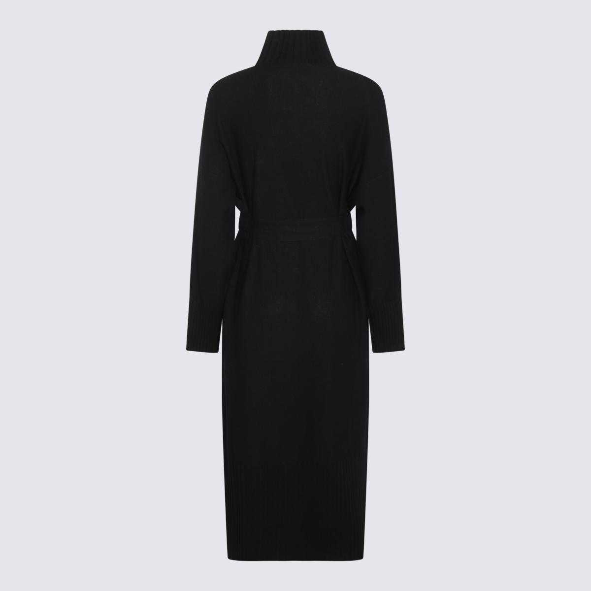 Antonelli Black Wool Blend Dress in Black