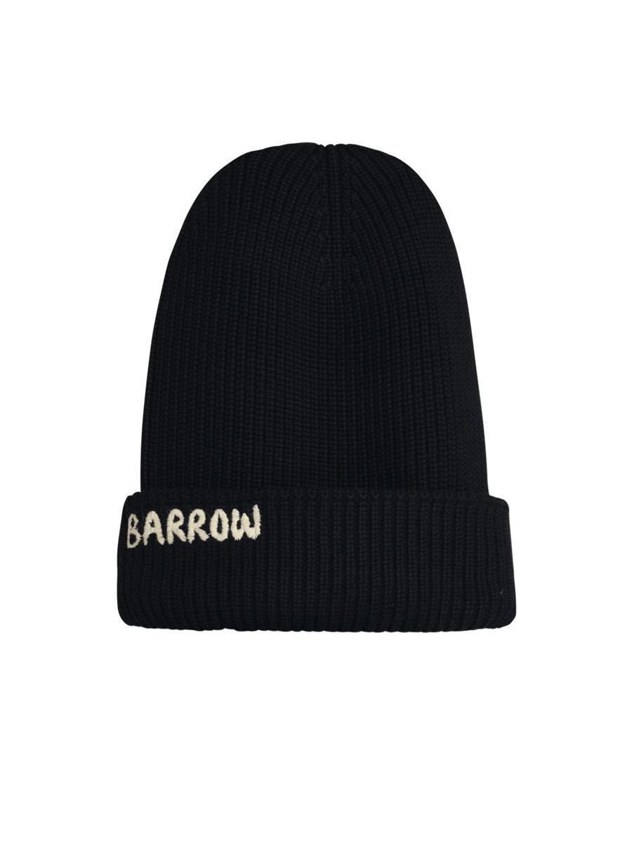 Barrow Black Cotton Blend Beanie in Black