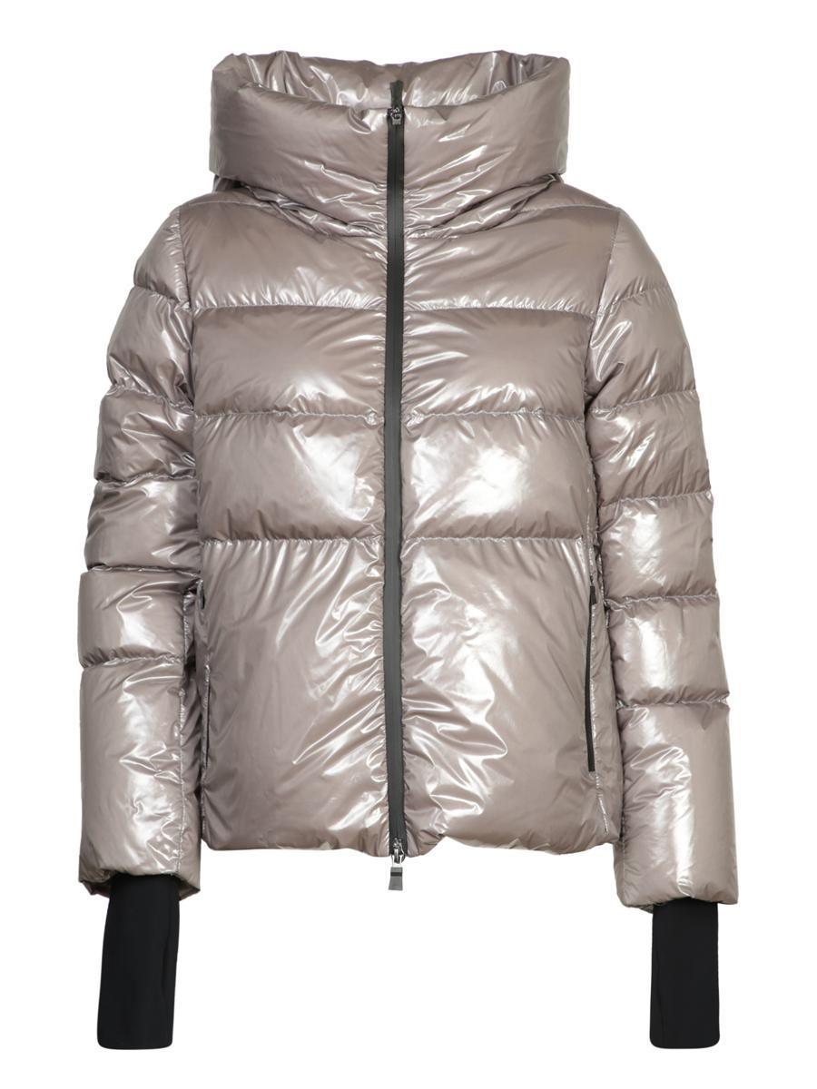 Gloss Grey Puffer Jacket