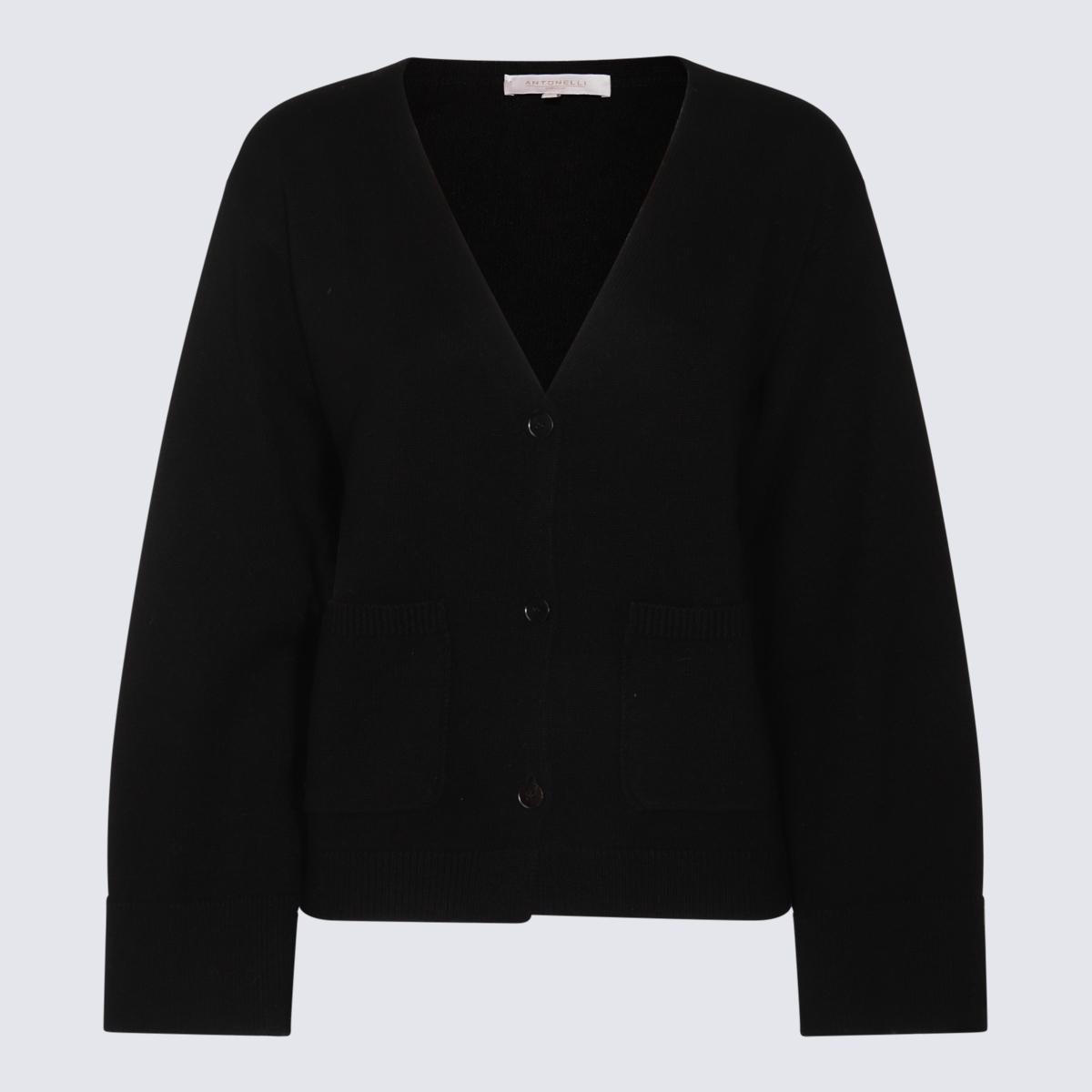 Antonelli Black Wool Knitwear in Black