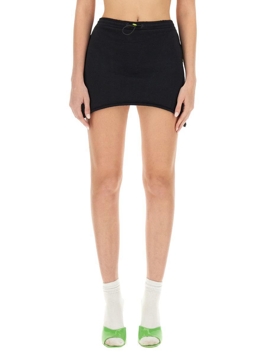 Barrow Cotton Mini Skirt in Black