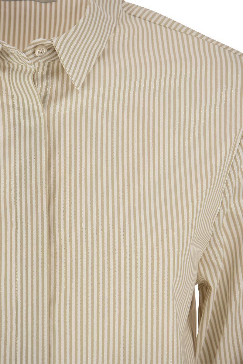 Peserico Milleraies Shirt With Lurex in Beige