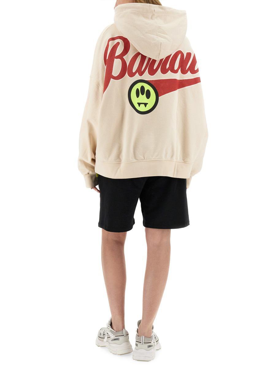 Barrow Sweatshirt With Logo Unisex in Beige