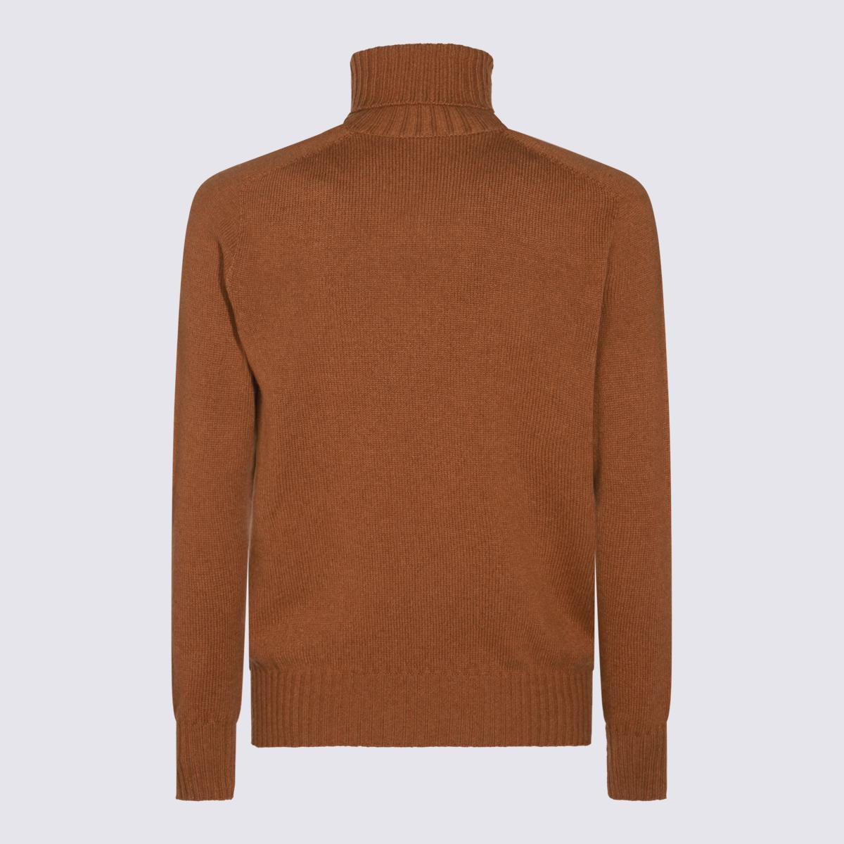 Malo Brown Wool Knitwear in Red