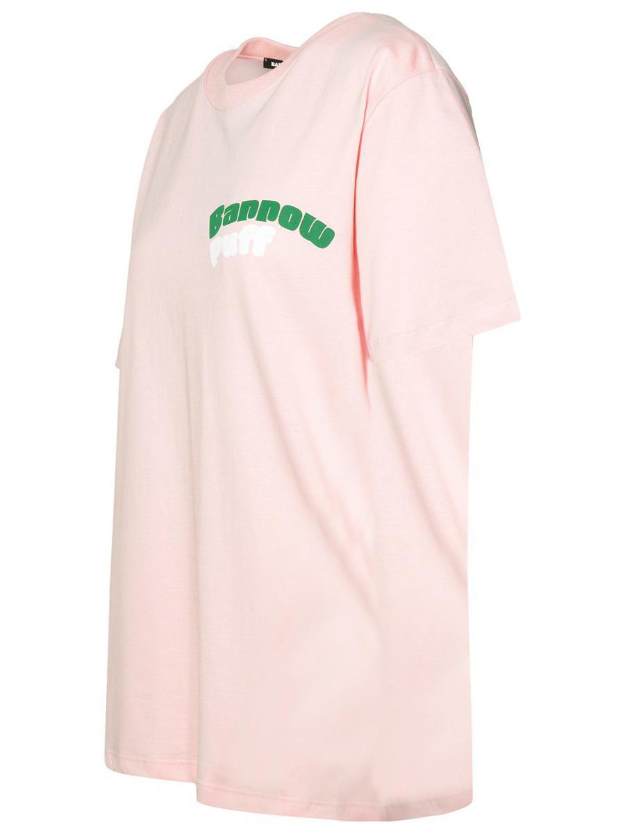 Barrow Pink Cotton T-Shirt in Pink