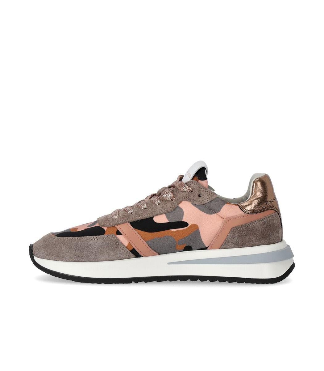 Philippe Model Tropez 2.1 Camouflage Grey Pink Sneaker in Pink