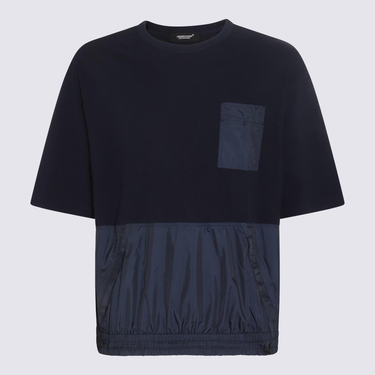 Undercover Navy Blue Cotton T-Shirt in Multicolor