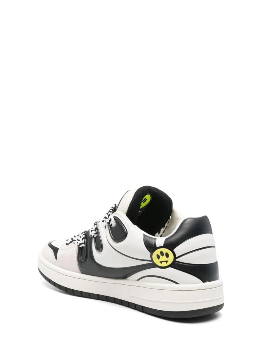 Barrow Sneakers in Off White-Nero/Black