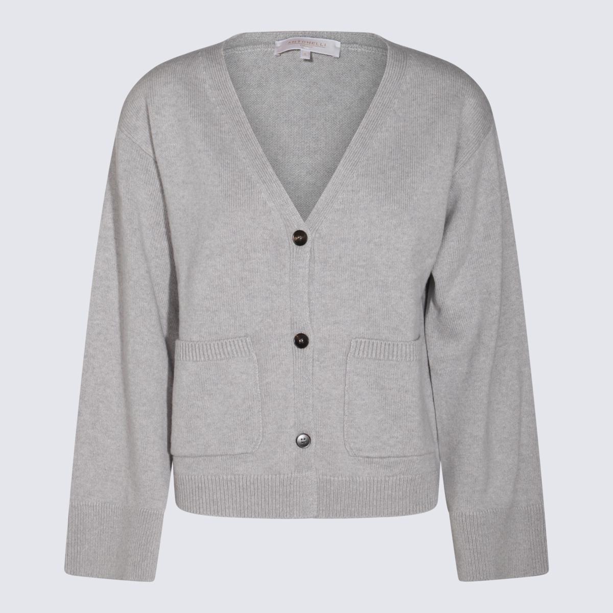 Antonelli Grey Wool Knitwear in Light Grey