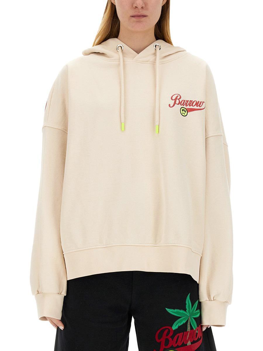 Barrow Sweatshirt With Logo Unisex in Beige