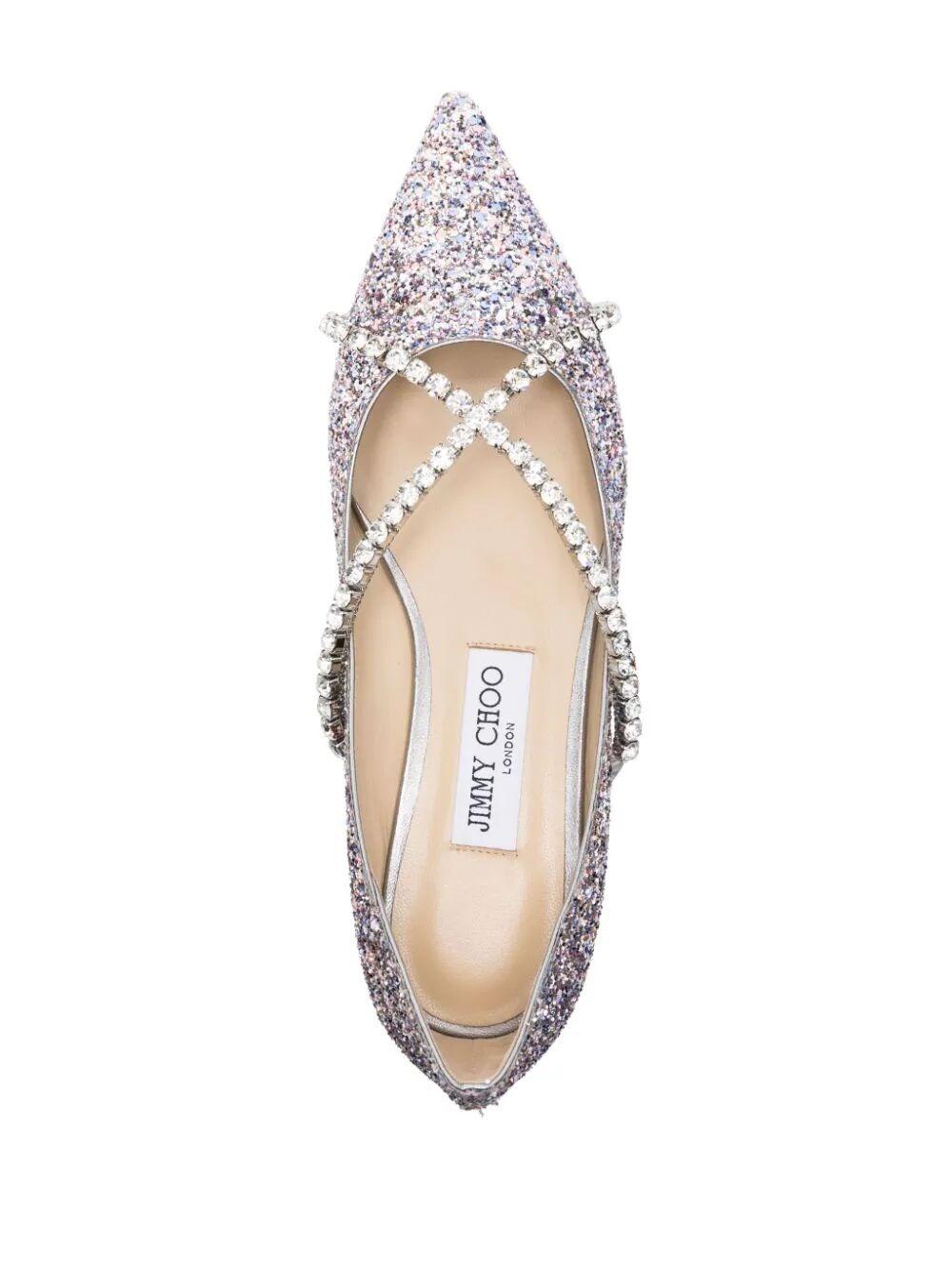 Genevi glittery ballerina shoes