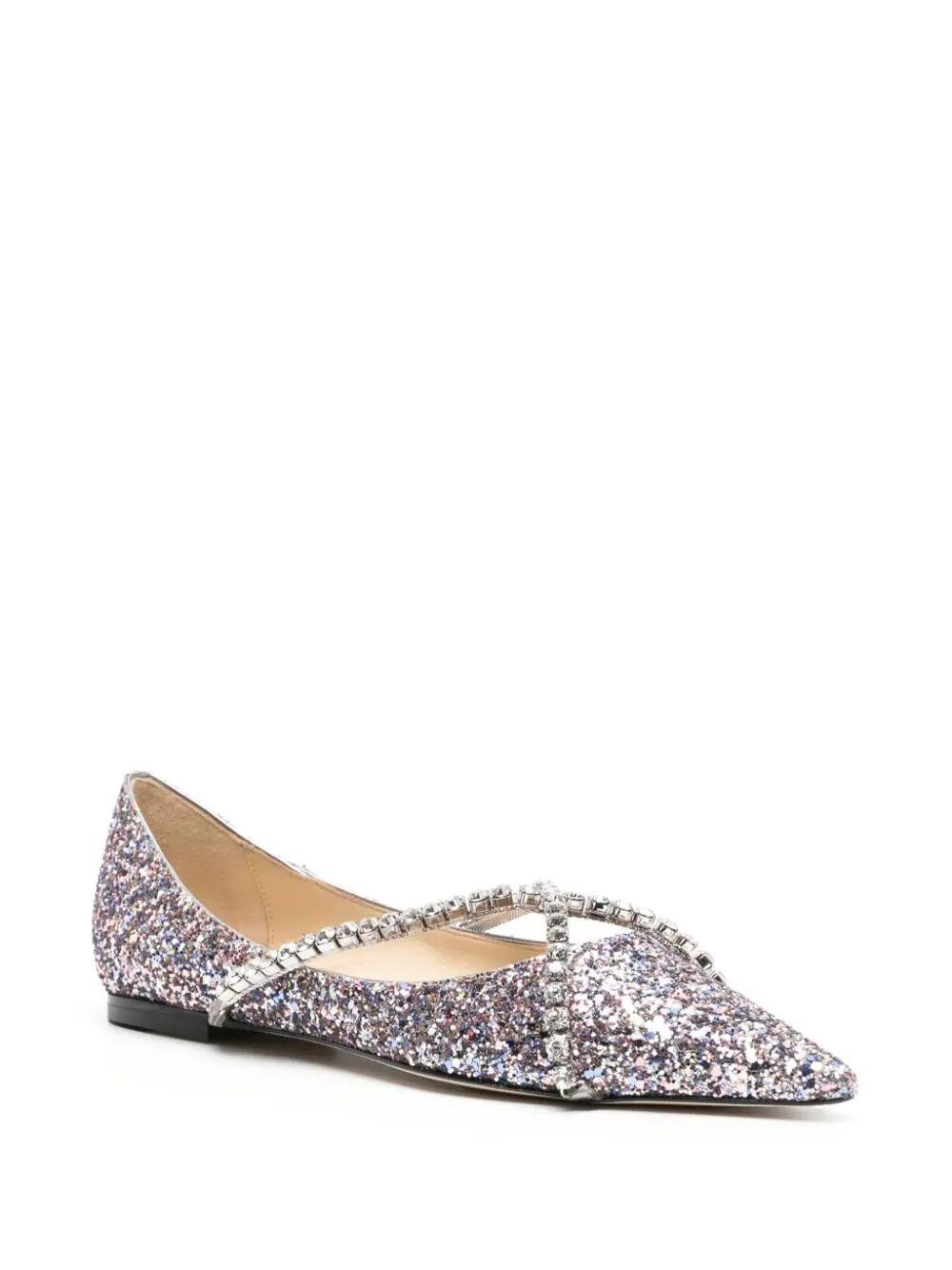 Genevi glittery ballerina shoes