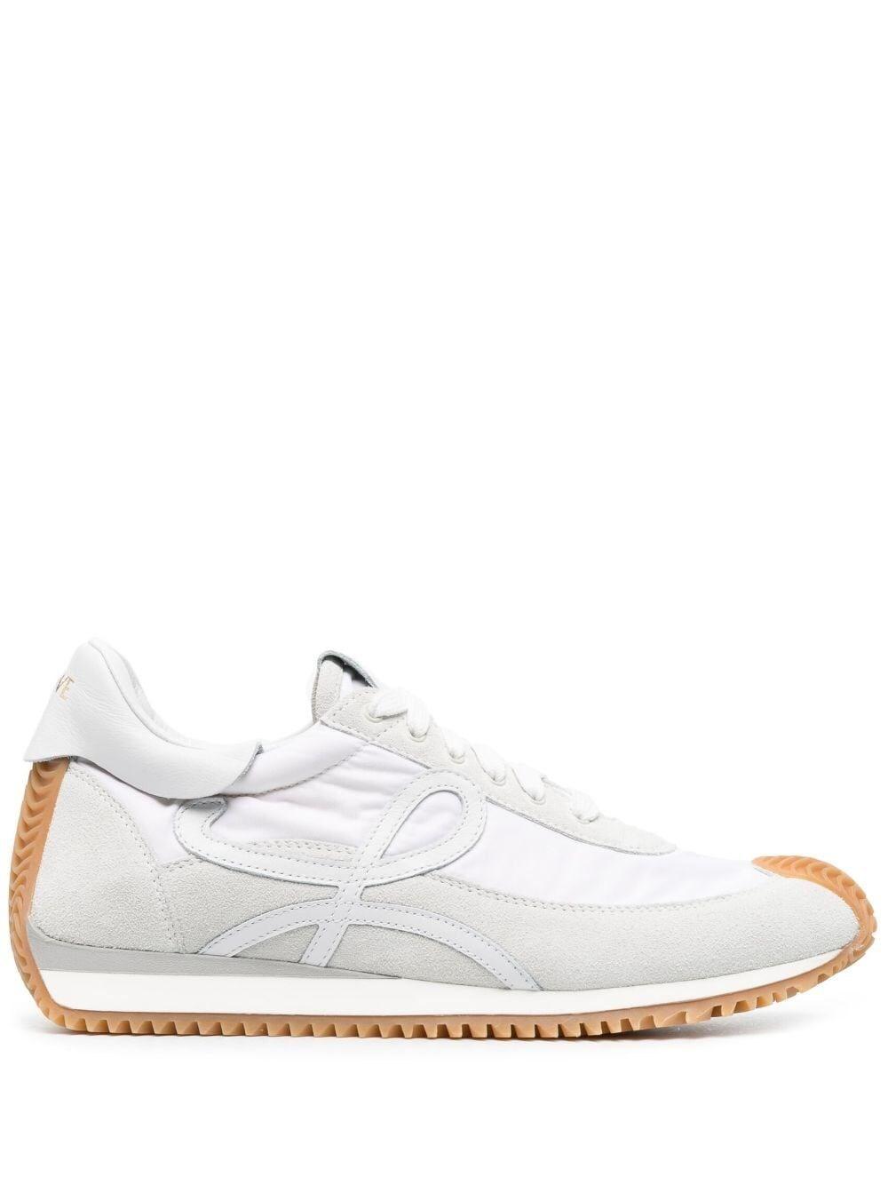 Flow Runner monogram leather and shell trainers